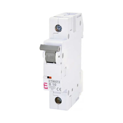 Disjuntor AC 10A, 1 polo, tipo B, 6kA, ETIMAT 6 ETI