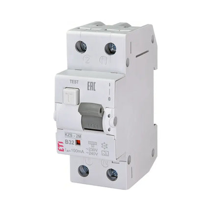 Disjuntor diferencial RCBO 2M, tipo A B32 100mA, ETI