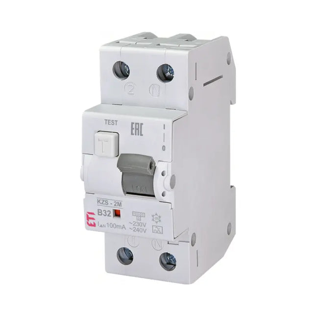 Disjuntor diferencial RCBO 2M, tipo A B32 100mA, ETI