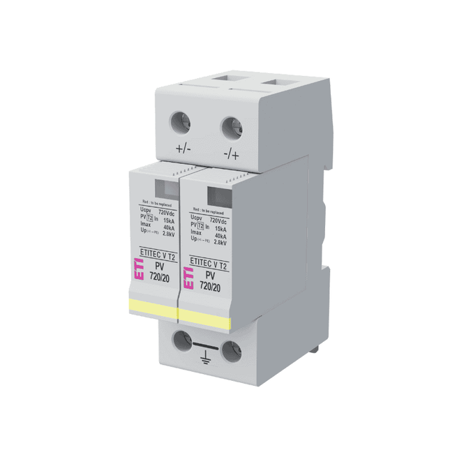 ETITEC V T2 PV 720/20 DC Descarregador de sobretensões, 720 V
