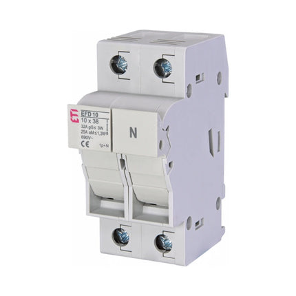 EFD10, ETI 1P+N 32A 10x38 Suporte modular de fusível AC