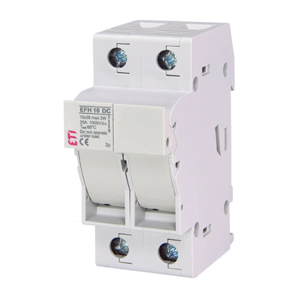 Seccionador-fusível CC bipolar 25A, 10x38mm, EFH 10 DC, ETI