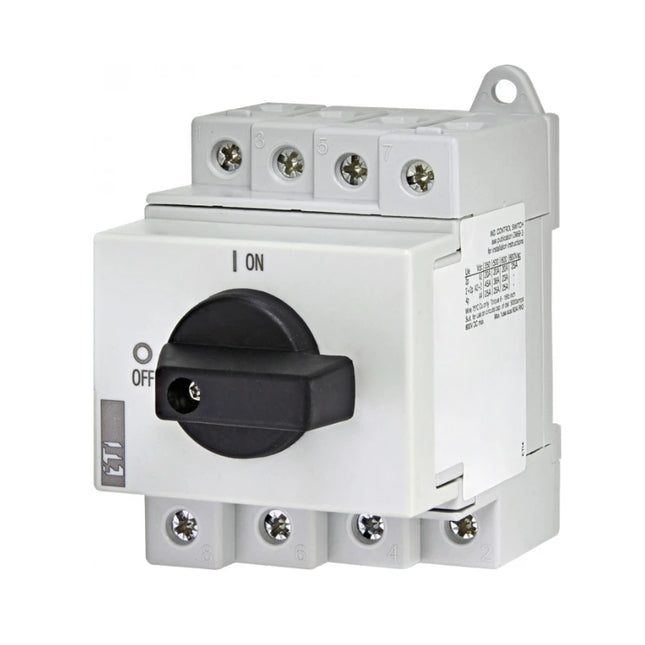 Interruptor ON/OFF CC 4 polos, 25A, 1000V CC, ETI
