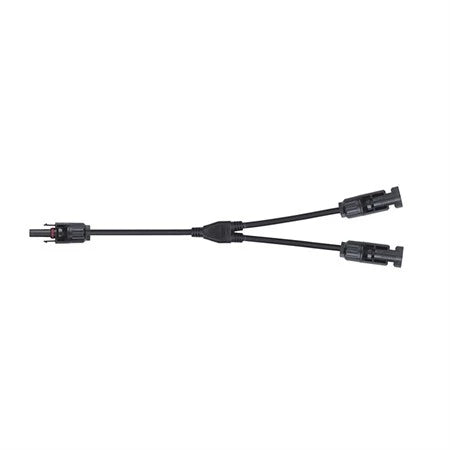 Conector solar GETI MC4: 1x fêmea – 2x macho, 30 cm