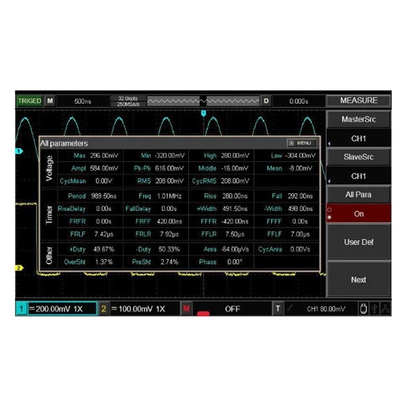 Osciloscópio UNI-T UTD2052CL+