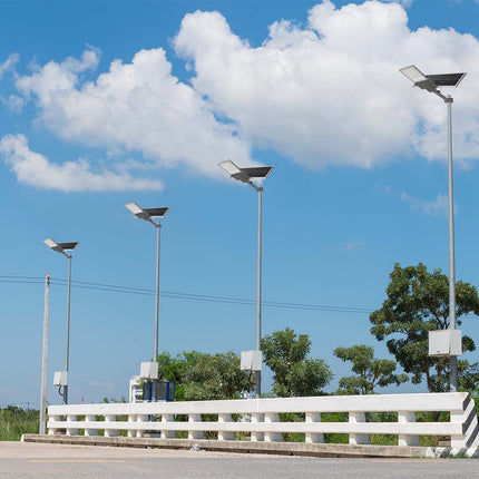 Candeeiro de rua LED solar de 3000 lm, chip Bridgelux, 6400K