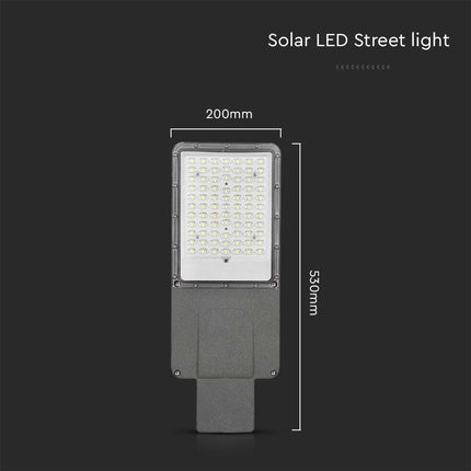 Candeeiro de rua LED solar de 3000 lm, chip Bridgelux, 6400K