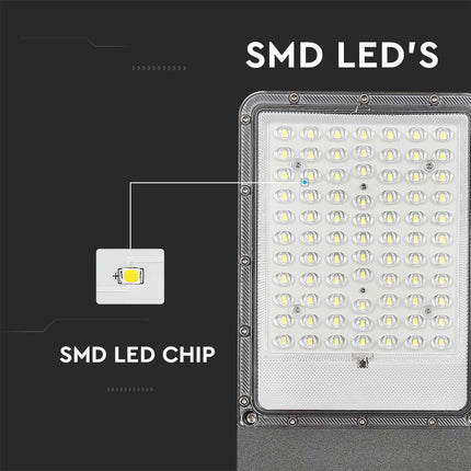 Candeeiro solar de rua LED de 2500 lm, chip Bridgelux, 6400K