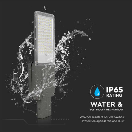 Candeeiro de rua LED solar de 3000 lm, chip Bridgelux, 6400K