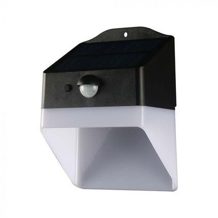 Candeeiro de parede LED solar com sensor, preto e branco, 4000K