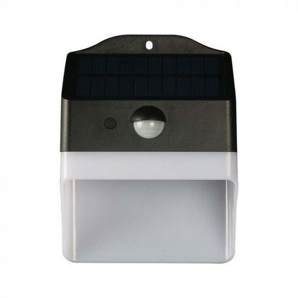 Candeeiro de parede LED solar com sensor, preto e branco, 4000K