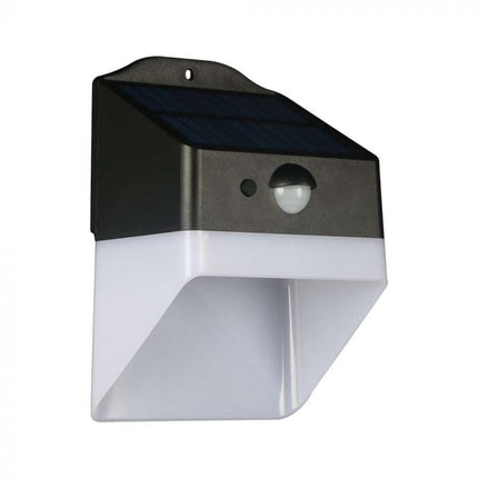 Candeeiro de parede LED solar com sensor, preto e branco, 4000K