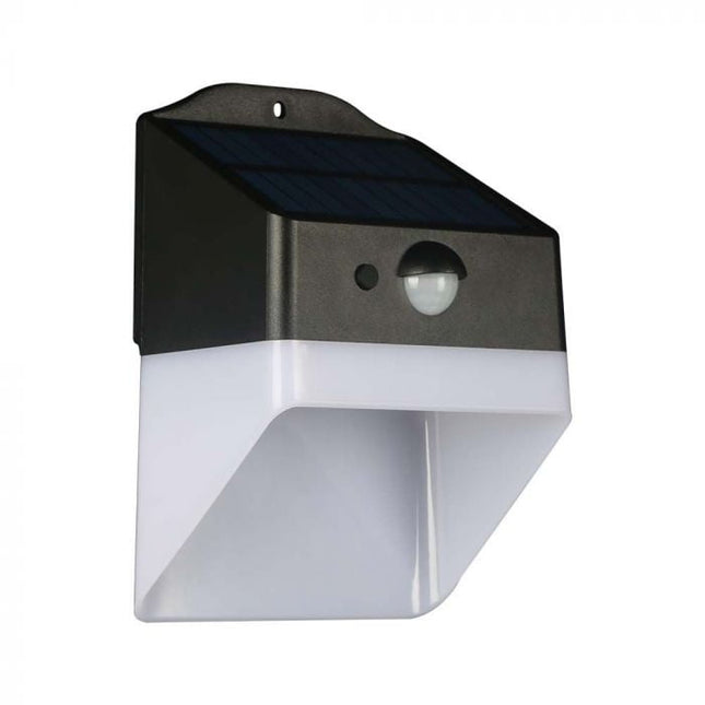 Candeeiro de parede LED solar com sensor, preto e branco, 4000K