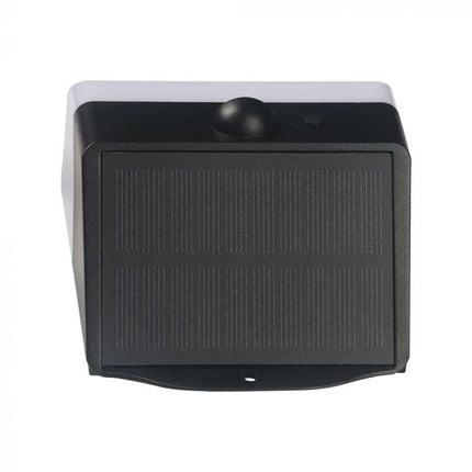Candeeiro de parede LED solar com sensor, preto e branco, 4000K