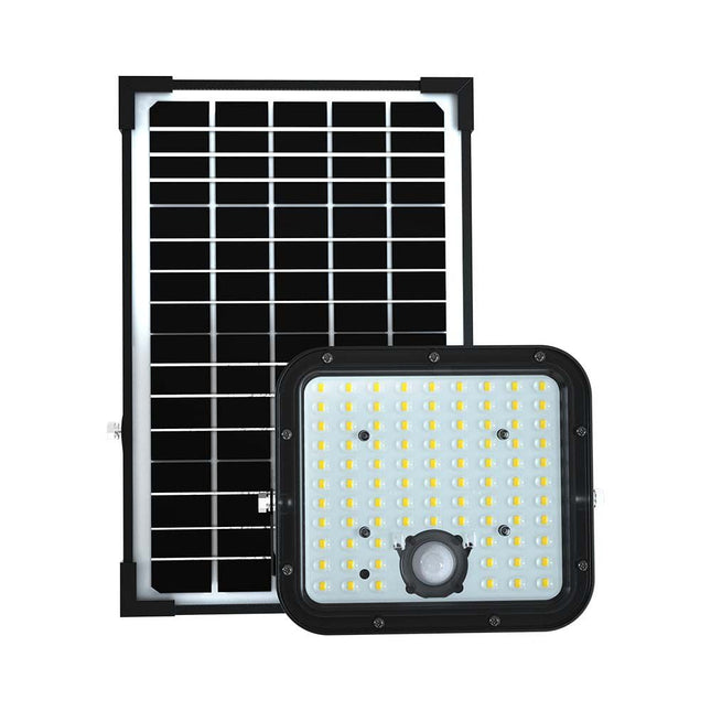 Projetor Solar LED 4800lm, Controlo Remoto, Sensor de Movimento
