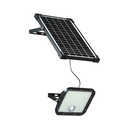 Projetor Solar LED 4800lm, Controlo Remoto, Sensor de Movimento