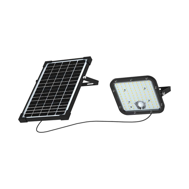 Projetor Solar LED 4800lm, Controlo Remoto, Sensor de Movimento
