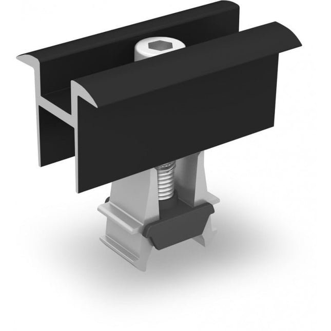 Braçadeira dupla preta para painéis fotovoltaicos de 30–42 mm, K2 2003072