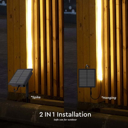 Fita LED Solar IP67, Controlo Remoto, 3000K