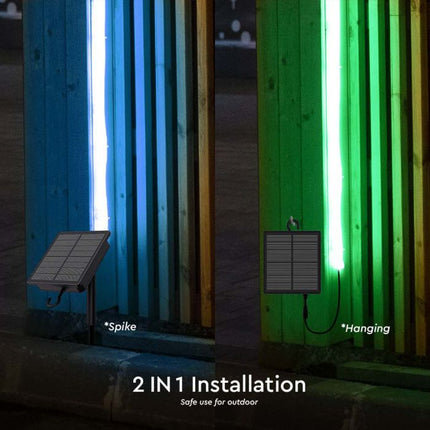 Fita LED Solar IP67, Controlo Remoto, RGB
