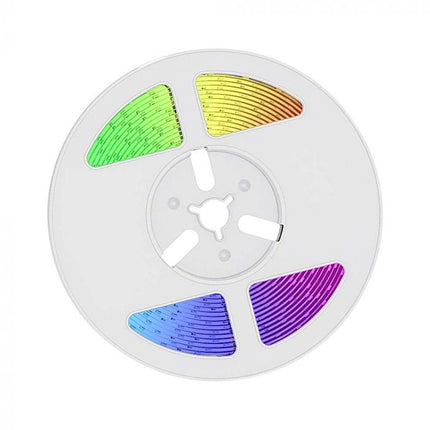 Fita LED Solar IP67, Controlo Remoto, RGB