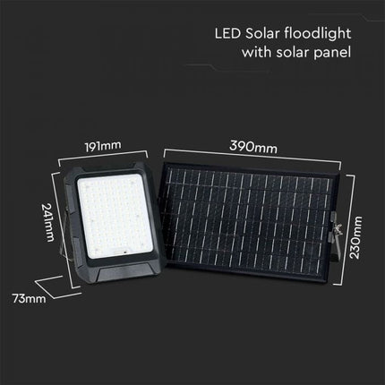 Projetor LED Solar 1800lm, Bateria Externa 12Ah, Temperatura de Cor 4000K