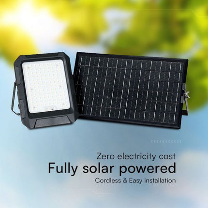 Projetor LED Solar 1800lm, Bateria Externa 12Ah, Temperatura de Cor 4000K