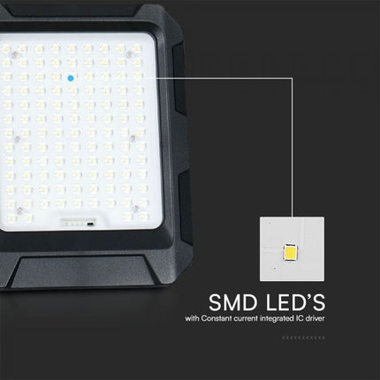 Projetor LED Solar 1800lm, Bateria Externa 12Ah, Temperatura de Cor 4000K