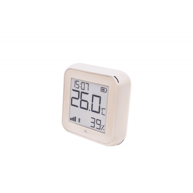 Shelly H&amp;T Gen3, Smart Wi-Fi Temperature and Humidity Sensor with E-Ink Display, Mocha