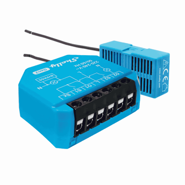 Shelly 2L Gen3, Smart Relay for Zero-Crossing-Free Lighting, Wi-Fi, 200W