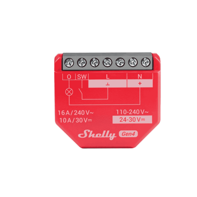 Shelly 1PM Gen4, Smart Relay with Power Consumption Monitoring, 16A