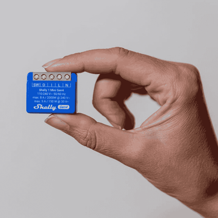 Shelly 1 Mini Gen4, Smart Relay, Zigbee, Wi-Fi with Dry Contact, 8A