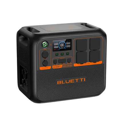 Estação de Energia Portátil Bluetti 2400W, carregamento solar ou via rede elétrica