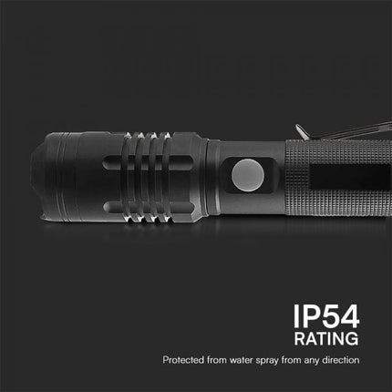 Lanterna de 10 W, 1000 lm, caixa de alumínio, 3,7 V 2000 mAh