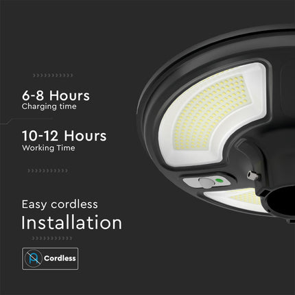 Luz solar LED 1500 lm, comando, sensor de movimento, 6400K