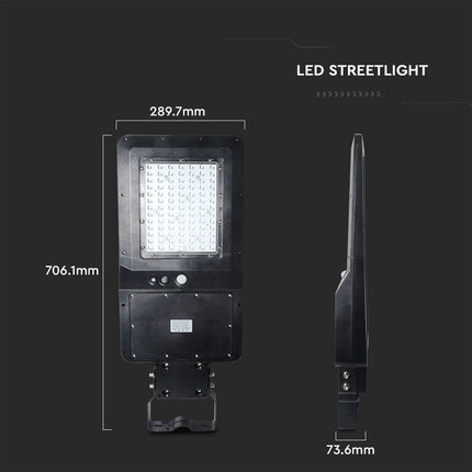 Candeeiro de rua solar LED 4800lm, sensor de movimento, 6000K