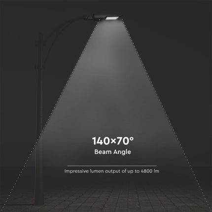 Candeeiro de rua solar LED 4800lm, sensor de movimento, 6000K