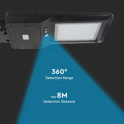 Candeeiro de rua solar LED 4800lm, sensor de movimento, 6000K
