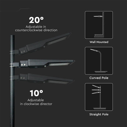 Candeeiro de rua solar LED 4800lm, sensor de movimento, 6000K