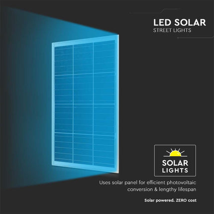 Candeeiro de rua solar LED 2300lm, sensor de movimento, 6400K