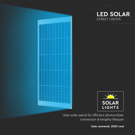 Candeeiro de rua LED solar de 3500lm, sensor de movimento, 6400K