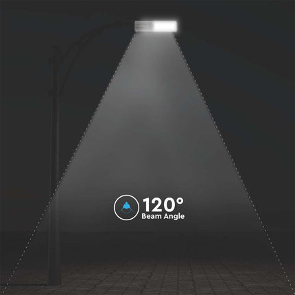Candeeiro de rua LED solar de 3500lm, sensor de movimento, 6400K