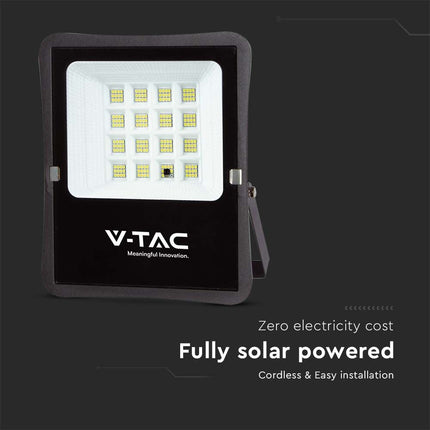 Projetor Solar LED 1200lm, Controlo Remoto, Temperatura da Cor 6400K