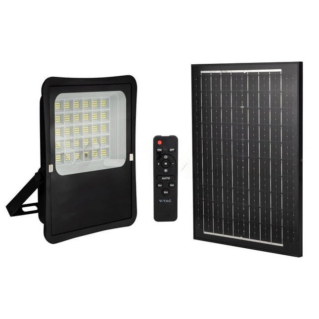 Projetor Solar LED de 2400lm, Controlo Remoto, Temperatura de Cor 6400K
