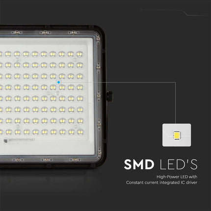 Holofote LED Solar 1800lm, Controlo Remoto, Temperatura de Cor 6400K