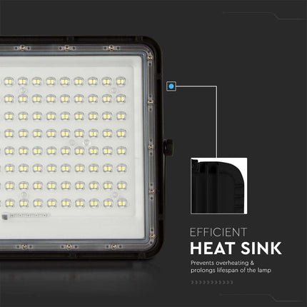 Holofote LED Solar 1800lm, Controlo Remoto, Temperatura de Cor 6400K