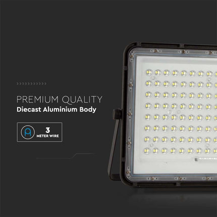 Holofote LED Solar 1800lm, Controlo Remoto, Temperatura de Cor 6400K