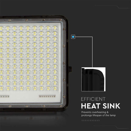 Projetor Solar LED 2600lm, Controlo Remoto, Temperatura de Cor 6400K