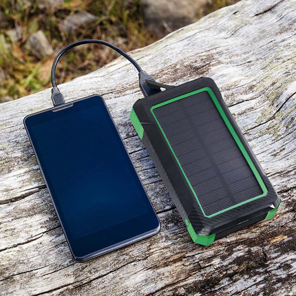 Bateria externa portátil, carregamento sem fios, painel solar, 10 000 mAh, V-Tac