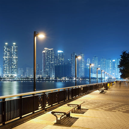 Candeeiro de rua LED solar de 1600lm, sensor de movimento, 6000K